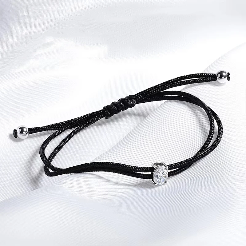 Smyoue Oval Cut 5*7mm Moissanite Bracelets Braided-rope Chain for Women Girls Birthday Gift Pure Silver S925 Bracelet Wholesale - Image 3