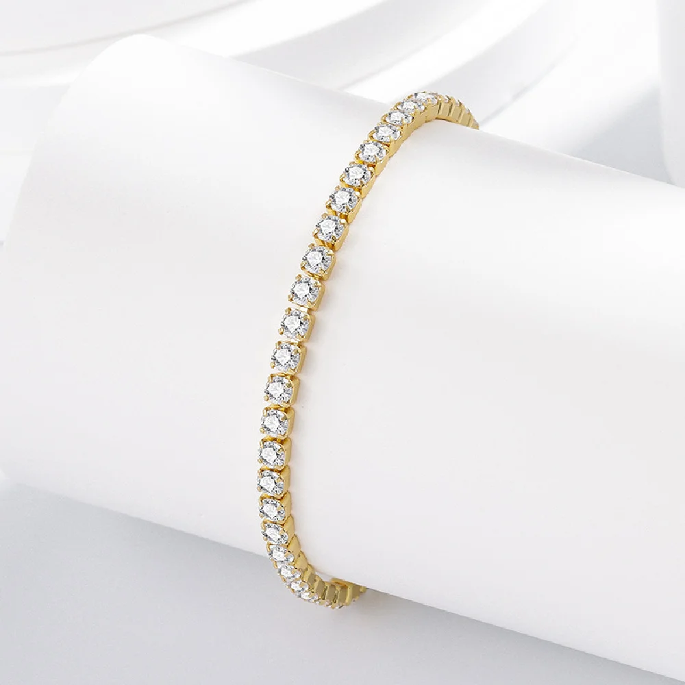 925 Sterling Silver Tennis Bracelet 4mm Niche Light Luxury Zircon Star Bracelet Net Celebrity Style Fashion Exquisite Jewelry - Image 5