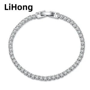 925 Sterling Silver Tennis Bracelet 4mm Niche Light Luxury Zircon Star Bracelet Net Celebrity Style Fashion Exquisite Jewelry