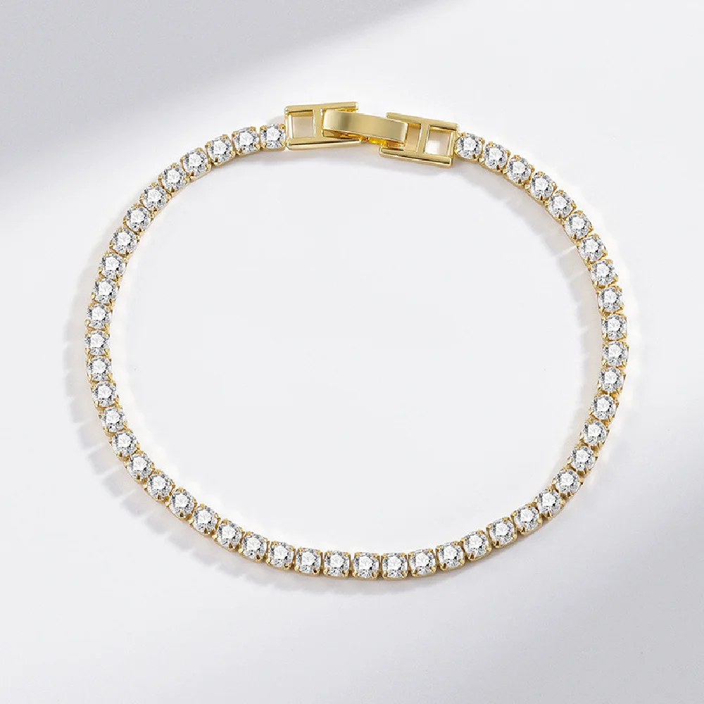 925 Sterling Silver Tennis Bracelet 4mm Niche Light Luxury Zircon Star Bracelet Net Celebrity Style Fashion Exquisite Jewelry - Image 3