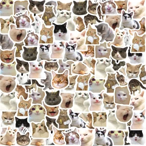 46pcs/Bag,Cat Stickers,Be for Suitcase Skateboard Luggage Laptop Phone Diy Sticke Decoration Stationery School Supplies Toys