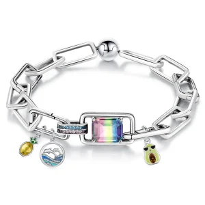 2025 Hot 925 Sterling Silver Bracelet Fit Charm Diy Fashion Jewelry For Women Daily Wear Elegant Bracelet charms jewelry making