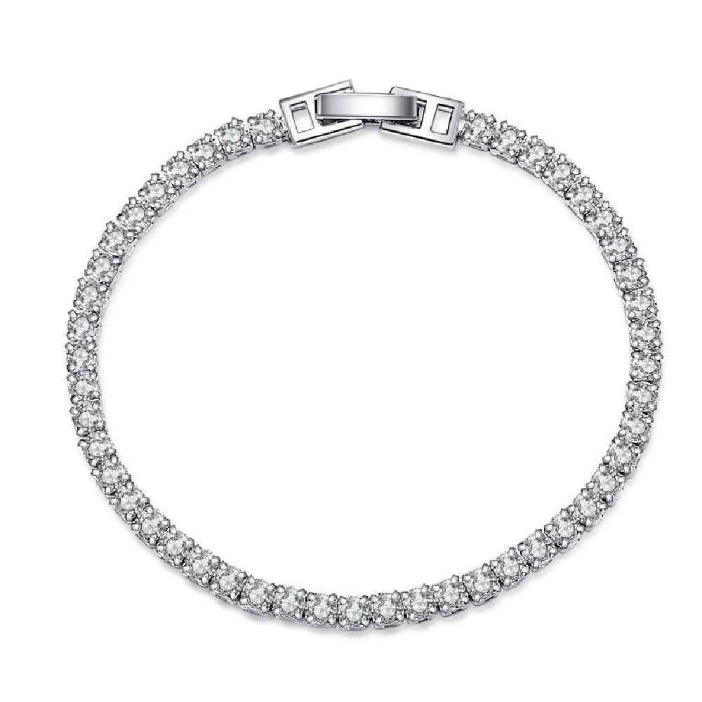 925 Sterling Silver Tennis Bracelet 4mm Niche Light Luxury Zircon Star Bracelet Net Celebrity Style Fashion Exquisite Jewelry - Image 6